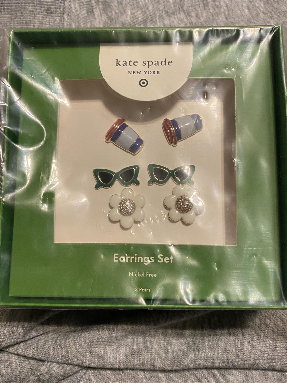 NIB Kate Spade X Target 3 Pair Earrings